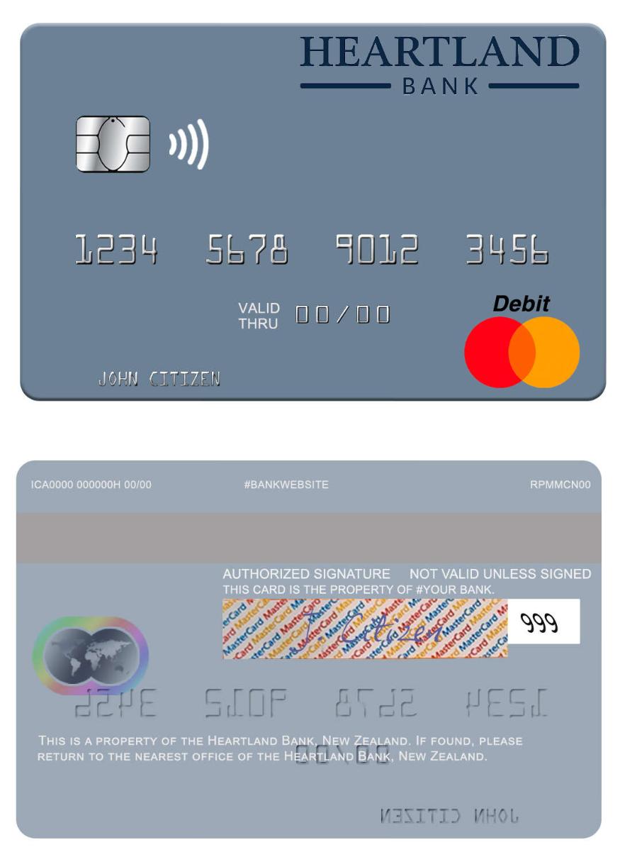 New Zealand Heartland Bank mastercard